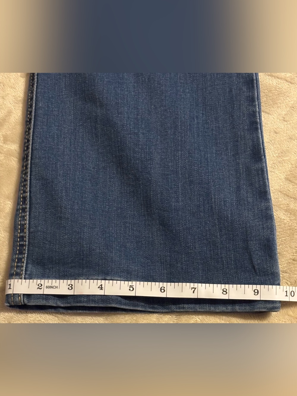 Women’s Straight-Leg Jeans in Dark Blue with Front Patch Pockets - Picture 13 of 14